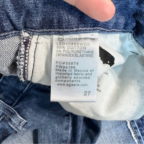 AG Adriano Goldschmied Tuxedo Stripe Ex Boyfriend Slouchy Slim Jeans Women’s 27 - Picture 11 of 13